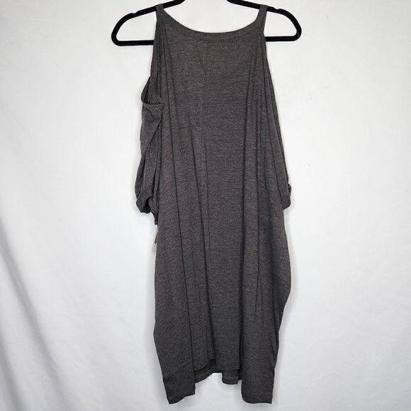 6X 30W Torrid Grey Yosemite California Cold Shoulder Tee Mushroom Hippie Nature - Picture 9 of 9